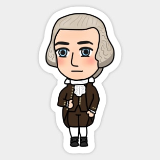 Chibi George Washington (Large Design) Sticker